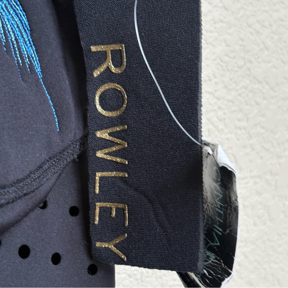 NWT Rowley Black Floral Embroidered Neoprene One Piece Swimsuit XS Pool‎ Beach - Picture 7 of 10